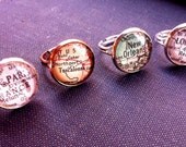 Vintage Map Ring-small face