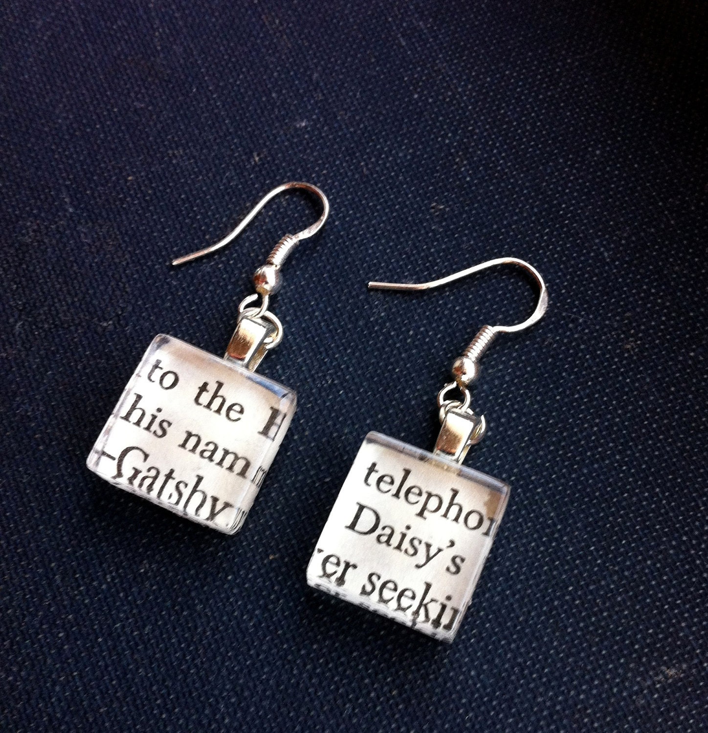 Vintage Book Earrings