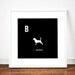 Beagle print poster art illustration silhouette typography alphabet