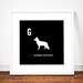German Shepherd print poster art illustration Alsatian typography alphabet