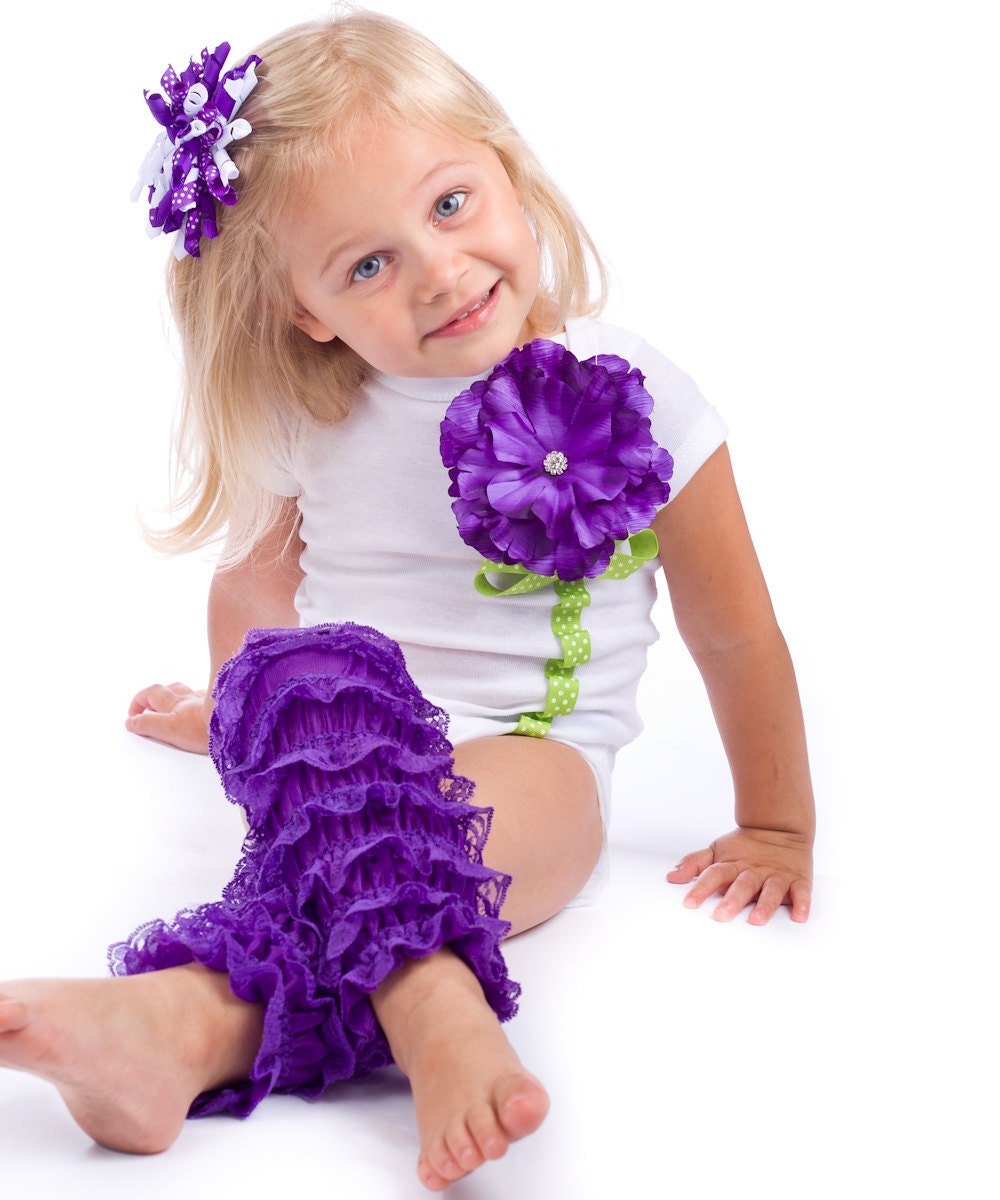 Girls White and Purple Flower onesie....Sizes NB - 24mo available...in stock ready to ship