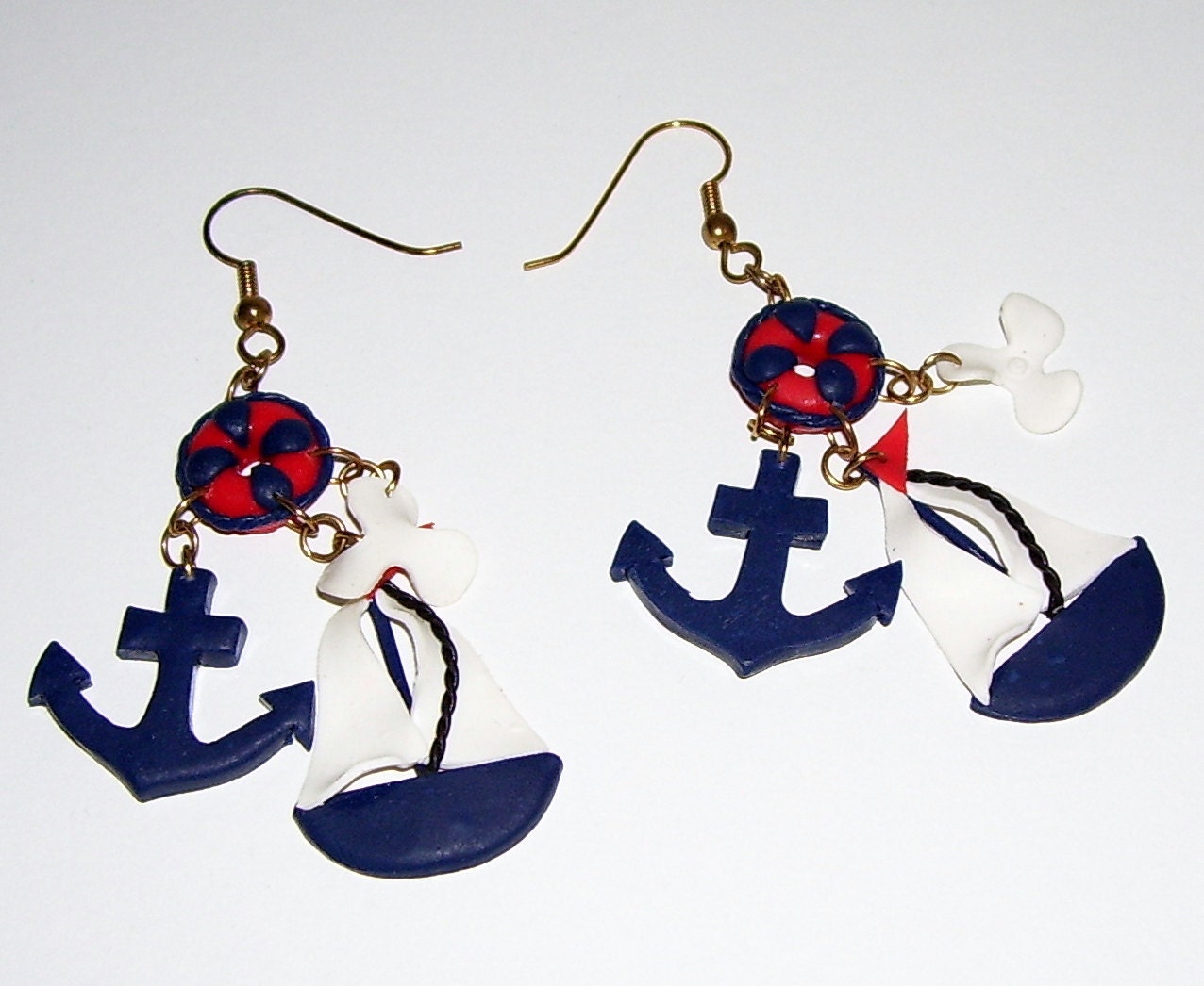 navy earrings