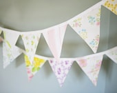 Party Bunting, Pennant Banner - Vintage Fabric