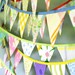 Party Bunting - Pennant Banner - Flag Garland - Vintage Fabric  - 9 Feet