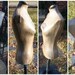 The Diner Girls - Retro Vintage Style Artful Decor Table Top Size Dress Form Metallic Finish Mannequin