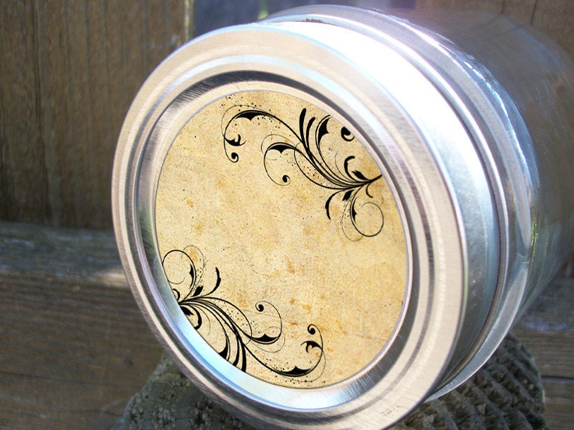 Vintage Whimsical Canning jar labels, 2 inch round stickers for mason jars, fruit  preservation, jam and jelly
