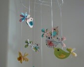 Pretty Birds Baby Mobile Nursery Decor
