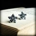 Flower stud earring, sterling silver flower earrings, flower earring stud, oxidized earrings, post earring, sterling silver earrings
