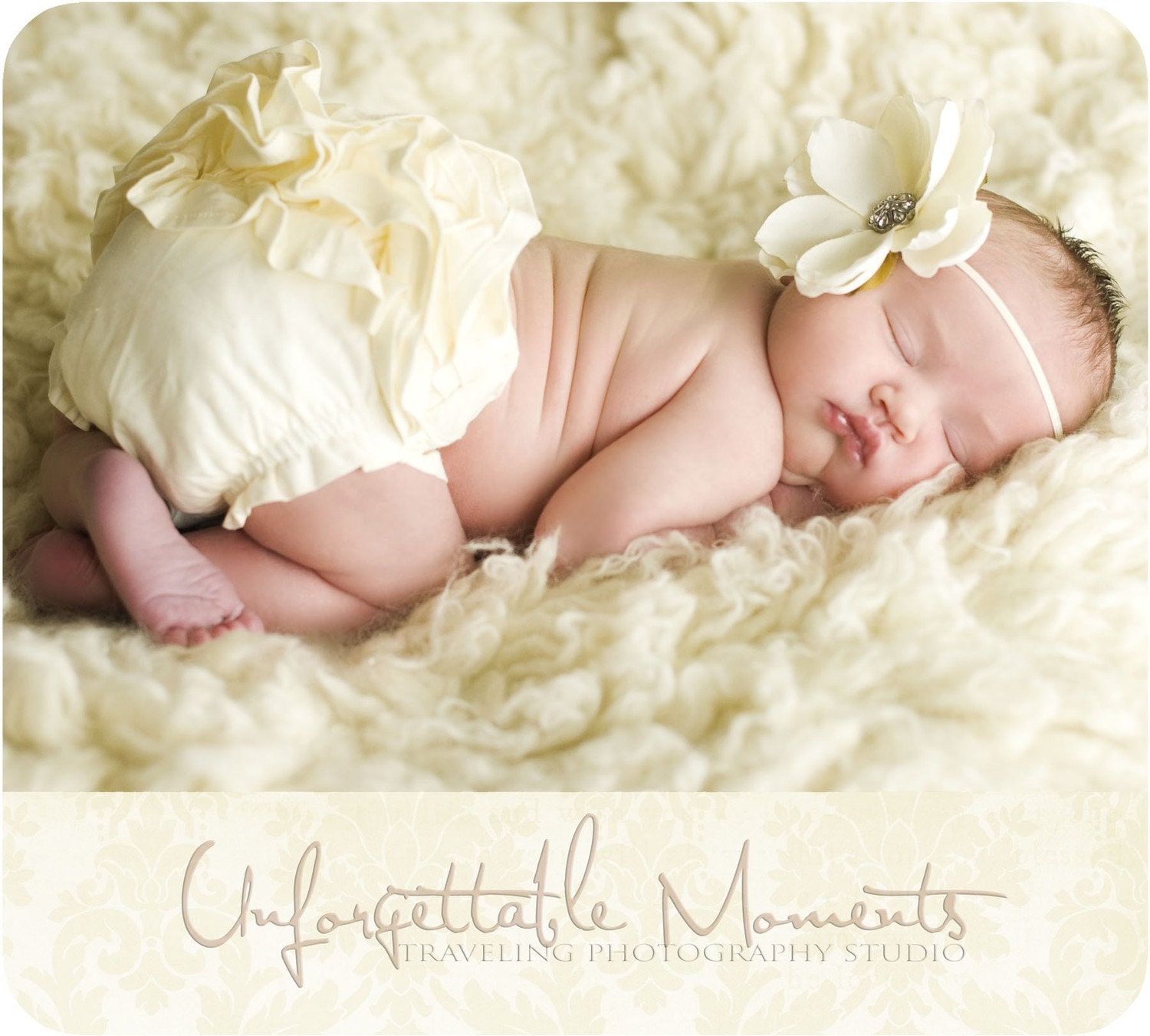 Newborn Diaper Cover- Cream