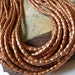 Full Strand - Antique African Copper Beads - 4x3mm Tube - 32 Inch Long Strand