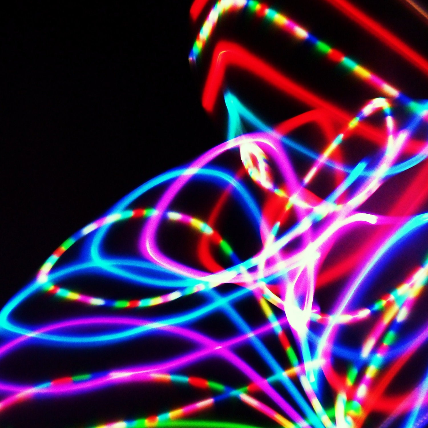 Rainbow Strobe LED Hoop