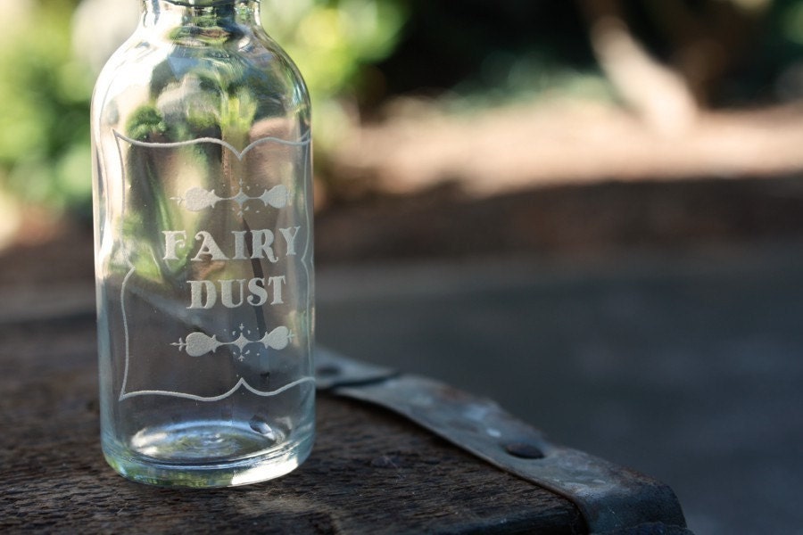 Vintage Letterpress Style - Fairy Dust Bottle