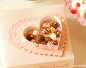 SALE - Valentines Chocolates 1/12 scale dollhouse miniature