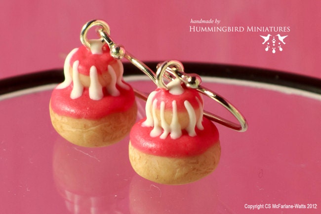 LAST ONES - Strawberry Paris - Dangle Earrings