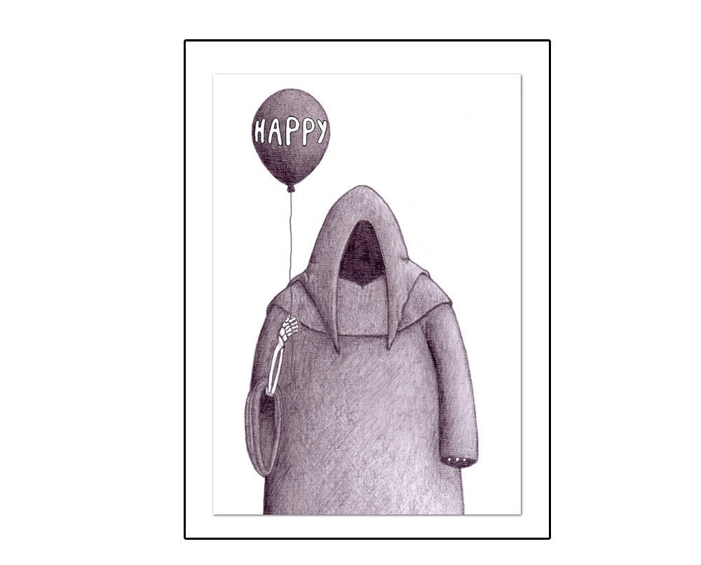 Mr. Death Happy Birthday - Birthday Card