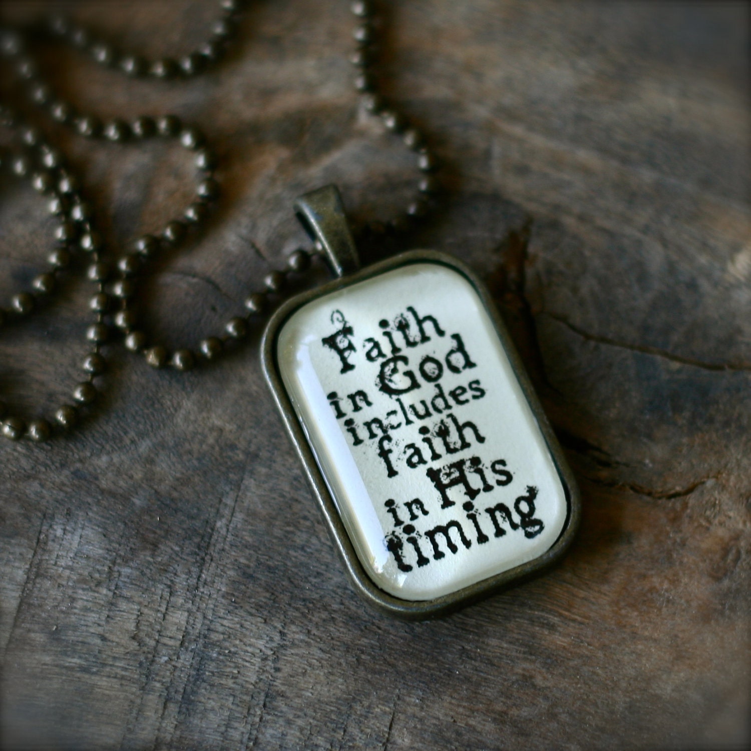 FAITH in God includes faith in His timing necklace