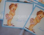 Vintage Baby Girl Thank you cards set of 10