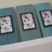 Set of Three Plank Frames with Shades of Turquoise  for 4X6 Pictures