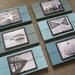 Set of Six Plank Frames with Shades of Turquoise  for 5x7 Pictures