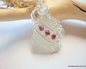 Sea Glass Beach Glass Embellished Necklace Lake Erie Cleveland Beach