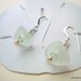 Seaglass Beach Glass White Earrings Lake Erie Cleveland Beach