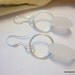 Sea Glass Beach Glass Earrings Frosted White