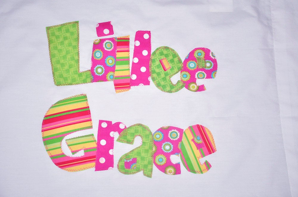 Personalized Pillow Case Custom Applique