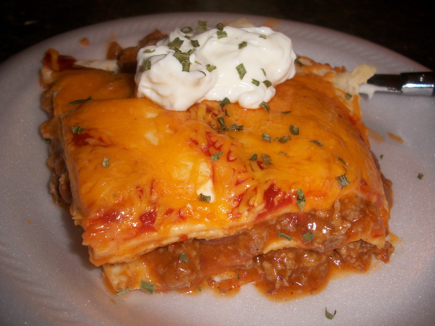 Cheesy Beef Tortilla Casserole Recipe