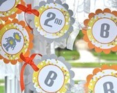 Boys Birthday Banner Party Decoration - Robot, Space Invaders, Aliens - Personalized