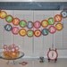 Happy 1st Birthday Banner - Colorful Bubblegum Theme - Birthday Party Decorations