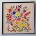 Vintage Crewel Floral Framed Embroidery