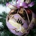 Cranes and Chrysanthemums Japanese Kimekomi Ornament