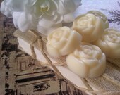 4 (Four) Gardenia Scented Soy Candle Tarts - Floral - Ivory Cream White