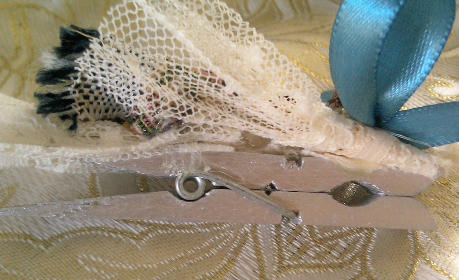 Bluebell Layered Victorian Fan Christmas Ornament