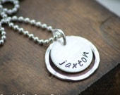 Personalized Mommy Necklace -  Hand Stamped Jewelry -  Sterling Silver