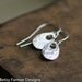 Simple Teardrop Sterling Silver Earrings - Rustic Hammered Finish