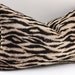 SALE - Kravet Animal Print Pillow Cover / 12x18 Chenille in Ebony, Taupe and Gold