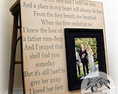 Wedding Gift For Parents, Mother of the bride, Thank you, Father or the Bride, Mom and Dad, Wedding Frame 16x16 I LOVED HER FIRST