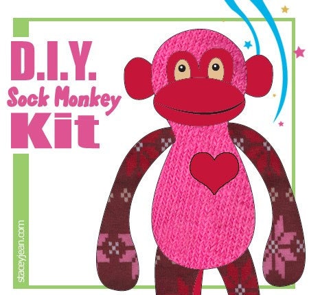 Sock Monkey D.I.Y. Kit  No. 511 - Medium - 14-16 inches