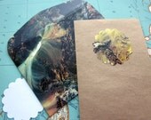 Topographical Card with Upcycled Envelope