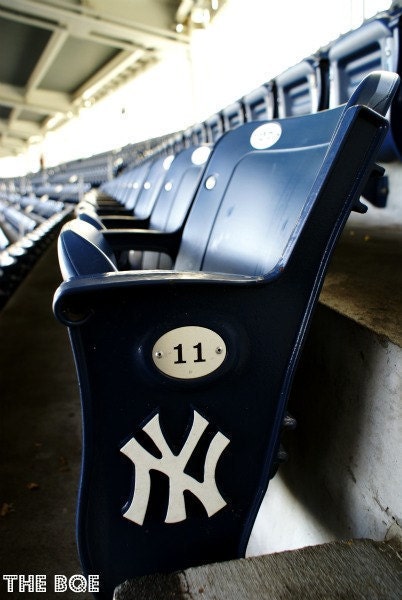 New York Yankees Seats 5x7 Photography Print, NYC Baseball, Yankee Stadium, Mens Wall Art