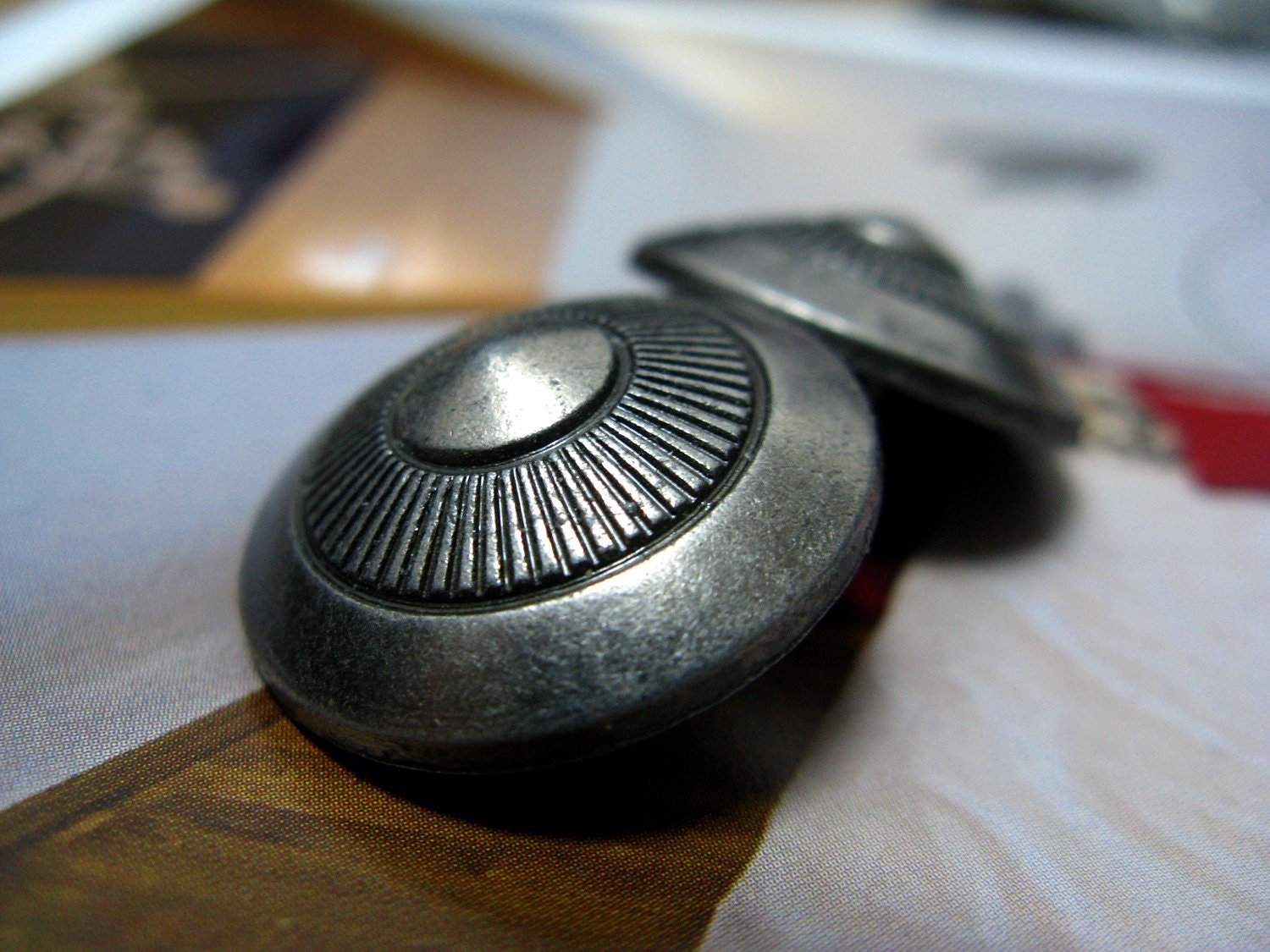 Unique Metal Buttons - Lovely Conical Tent Shape Design Gunmetal Buttons. 0.83 inch. 10 in a set