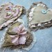 Pale Pink Hearts - Hand beaded embellishment
