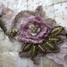 Cream/Dusty Pink Embroidered Trim
