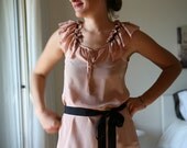 Silk Pink with Mini Black Polka Dot Dress (No. 04)
