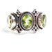 Sterling Silver Light Green Stone Ring - Vintage Size 7 Costume Jewelry / India Limes