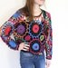Funky Vintage 1980s Knit Long Sleeve Shirt