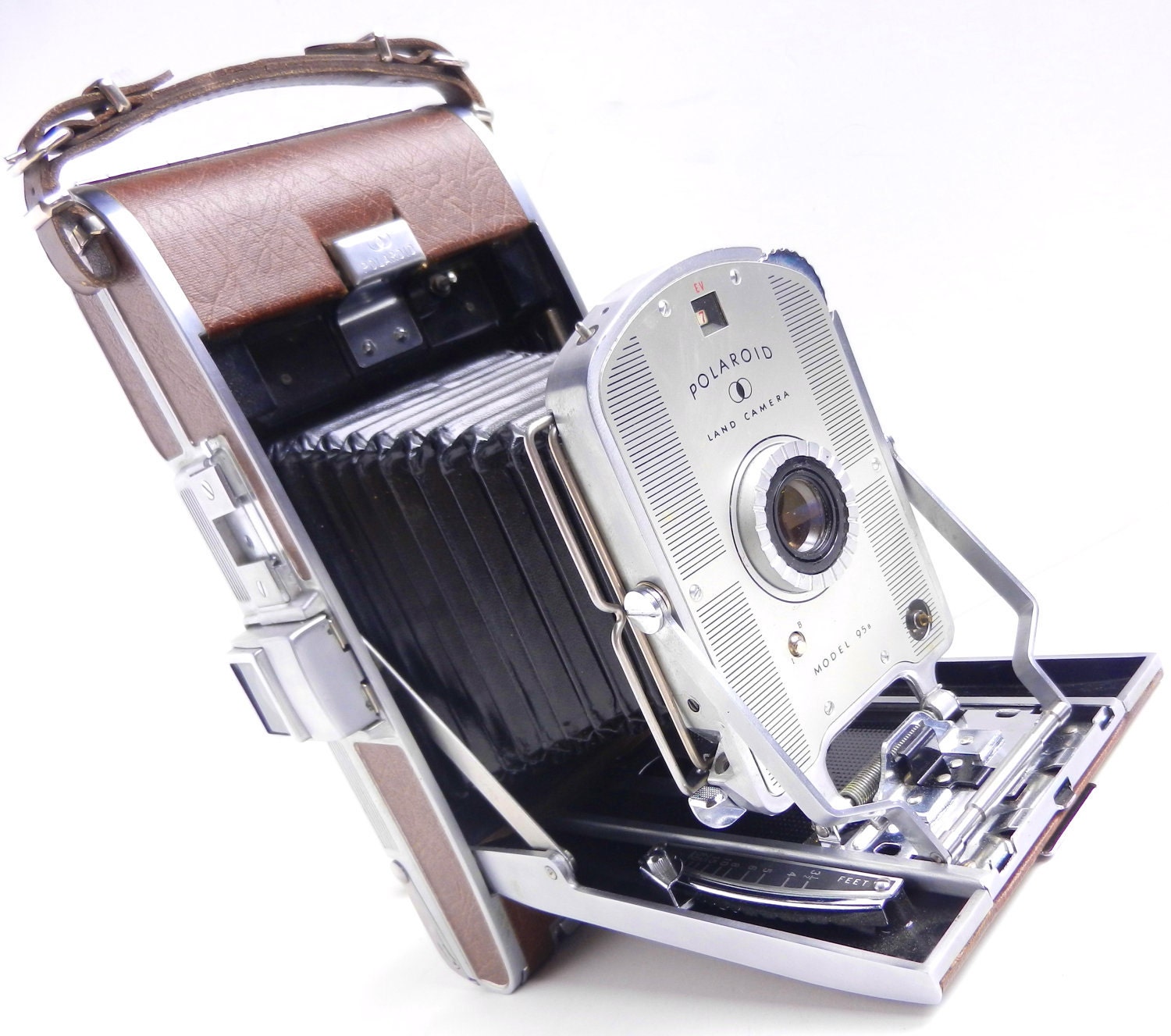 Vintage Polaroid 95B Land Camera - Vintage Mid Century Retro Photography / Accordion
