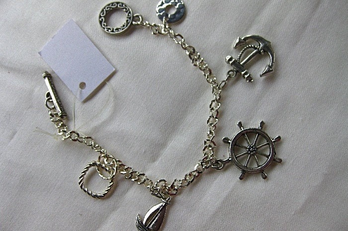 Handcrafted Nautical Charms Bracelet (D106)