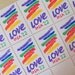 Rainbow of Love Block of 10 Crayon Scribbles 1980s UNused 22cent US Vintage Valentine Postage Stamps Scrapbooking LGBT Gay Pride Equality